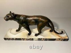 Bronze ART DECO Walking Panther