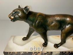 Bronze ART DECO Walking Panther