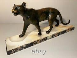 Bronze ART DECO Walking Panther