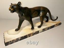 Bronze ART DECO Walking Panther