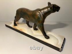 Bronze ART DECO Walking Panther