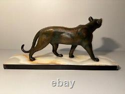 Bronze ART DECO Walking Panther