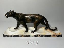 Bronze ART DECO Walking Panther