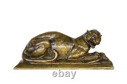 Bronze Animal Panther And Her Proie Art Deco Maurice Ostrzesz De Lysniewski