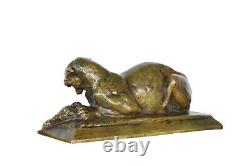 Bronze Animal Panther And Her Proie Art Deco Maurice Ostrzesz De Lysniewski