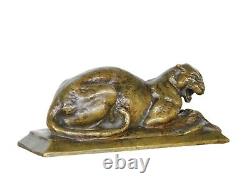 Bronze Animal Panther And Her Proie Art Deco Maurice Ostrzesz De Lysniewski