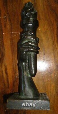 Bronze Art Deco 1930 Signed Charles Yrondy Handwriting Founder Pannini Paris