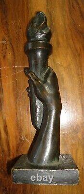 Bronze Art Deco 1930 Signed Charles Yrondy Handwriting Founder Pannini Paris