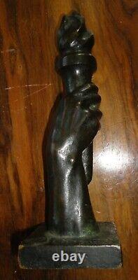 Bronze Art Deco 1930 Signed Charles Yrondy Handwriting Founder Pannini Paris