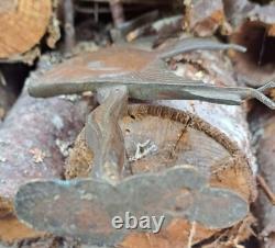 Bronze Art Deco Animalier Scalar Fish Brown Patina 27 Cms
