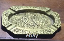 Bronze Art Deco Ashtray Collection, Maison Close Animated Scenes