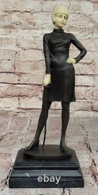 Bronze Art Deco Cast Fencer with Figurine Home Decoration Sculpture