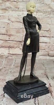 Bronze Art Deco Cast Fencer with Figurine Home Decoration Sculpture