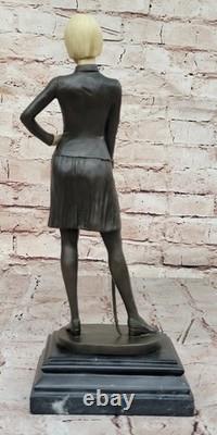 Bronze Art Deco Cast Fencer with Figurine Home Decoration Sculpture