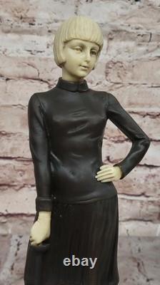 Bronze Art Deco Cast Fencer with Figurine Home Decoration Sculpture