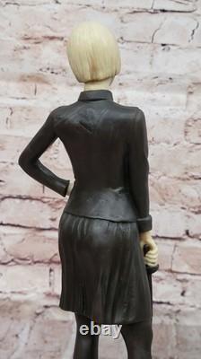 Bronze Art Deco Cast Fencer with Figurine Home Decoration Sculpture