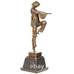 Bronze Art Deco Charm of the Orient Statue on Black Marble after A. Godard Bronze Art Deco Charm of the Orient Statue on Black Marble after A. Godard