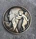 Bronze Art Deco Cupid Medal Signed M. Dalannoy.