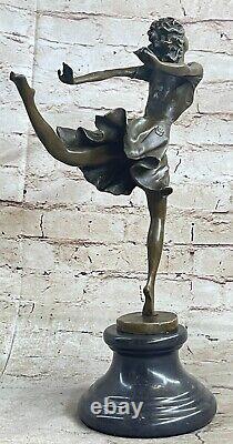 Bronze Art Deco Dancer Figurine Signed Degas French New Font Figurine