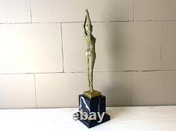 Bronze Art Deco Dancer Sculpture Polished Starfish after Demetre Chiparus Bronze Art Deco Dancer Sculpture Polished Starfish after Demetre Chiparus