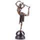 Bronze Art Deco Dancer Sculpture With Ring After Demetre Chiparus