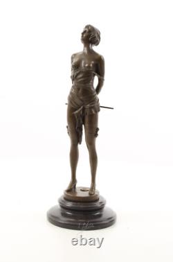 Bronze Art Deco Nouveau Woman with Whip BE-14 Modern Statue Sculpture