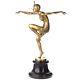 Bronze Art Deco Polished Dancer Sculpture Con Brio After Ferdinand Preiss