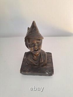 Bronze Art Deco Sculpture Bust 1920. Figurine Art Deco Bronze Statue Miniature