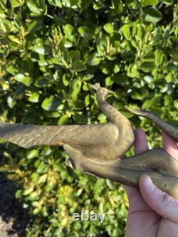 Bronze Art Deco & Woman & Peacock & Around 1930