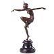 Bronze Art Deco Sculpture "dancer" After Ferdinand Preiss