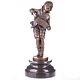 Bronze Art Deco Sculpture Of A Boy With An Accordion Lazzarone After Dhchiparus