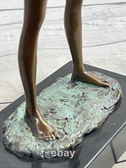 Bronze Art Western Chair Sexy Beautiful Lady Woman Statue Figurine Sale