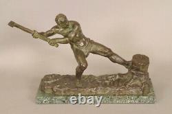 Bronze Art-deco Signed By Ouline