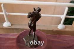 Bronze Athlete By F. Cogné, Art Deco, Fondeur Stamp, C. Valsuani, H24cm, P1,4kg