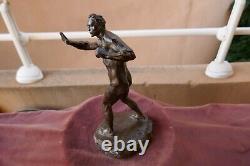 Bronze Athlete By F. Cogné, Art Deco, Fondeur Stamp, C. Valsuani, H24cm, P1,4kg