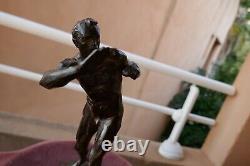 Bronze Athlete By F. Cogné, Art Deco, Fondeur Stamp, C. Valsuani, H24cm, P1,4kg