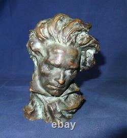Bronze Beethoven Bust Pierre Le Faguays Sculpture Max Le Verrier