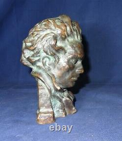 Bronze Beethoven Bust Pierre Le Faguays Sculpture Max Le Verrier