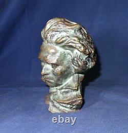 Bronze Beethoven Bust Pierre Le Faguays Sculpture Max Le Verrier