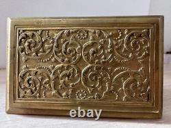 Bronze Box Jewelry Case All-Sided Decor Medieval Knight Theme