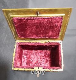 Bronze Box Jewelry Case All-Sides Decor Hunting Theme