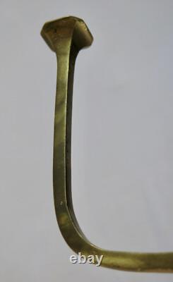 Bronze Coat Hooks, 5 Antique Bronze and Brass Coat Hooks, Art Deco Coat Rack