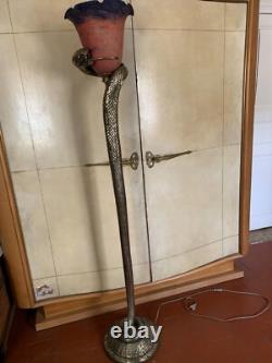 Bronze Cobra Floor Lamp by Edgard Brandt