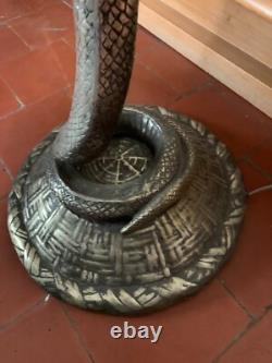 Bronze Cobra Floor Lamp by Edgard Brandt