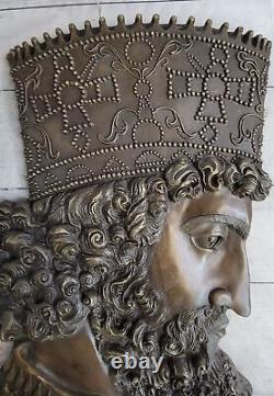 Bronze Cyrus the Great Persian King Marble Base Art Deco Statue Gift