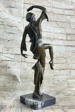 Bronze Dancer Sculpture by Chiparus with Brown Patina Art Deco