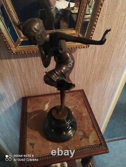 Bronze Dancer Statuette Art Deco Style From Chiparus Paris