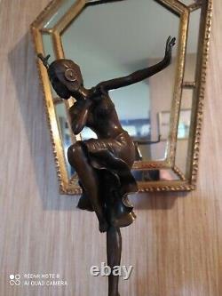 Bronze Dancer Statuette Art Deco Style From Chiparus Paris