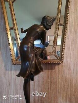 Bronze Dancer Statuette Art Deco Style From Chiparus Paris