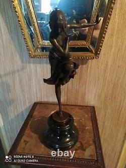 Bronze Dancer Statuette Art Deco Style From Chiparus Paris